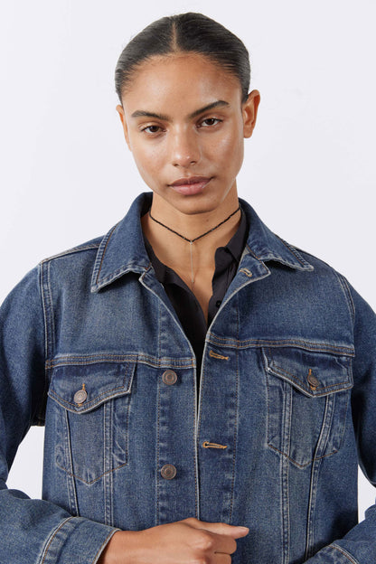 Long Line Denim Jacket