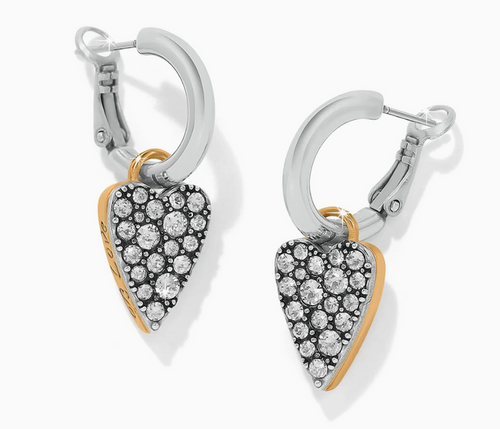 Love Messages Be Love Reversible Hoop Earrings Silver-Gold OS