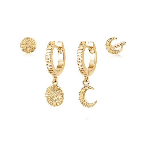 Estée Lalonde Luna Earring Stack 18ct Gold Plate