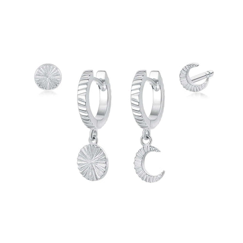 Estée Lalonde Luna Earring Stack Sterling Silver