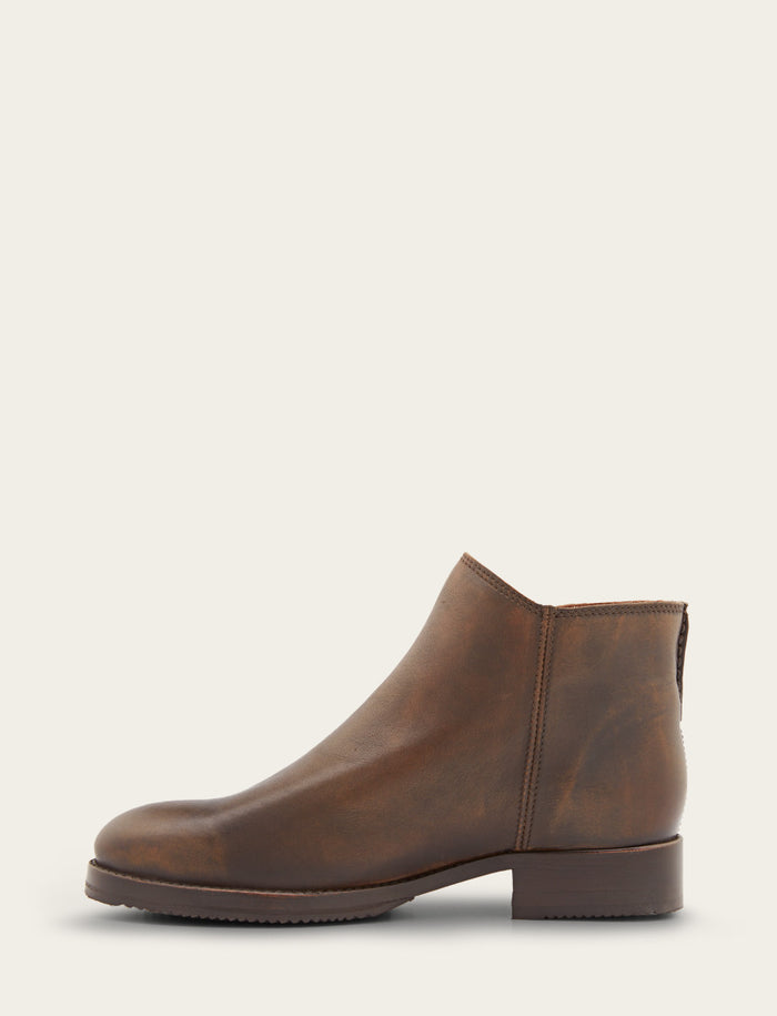 Madison Moto Shootie - Dark Brown - Inside