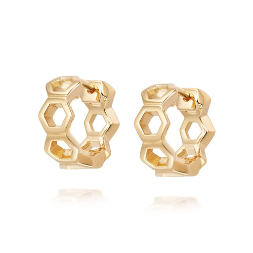 Malala Huggie Hoop Earrings 18ct Gold Plate