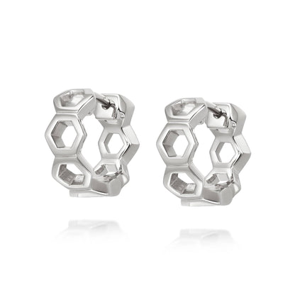 Malala Huggie Hoop Earrings Sterling Silver
