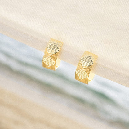 Maxi Strata Hoop Earrings 18ct Gold Plate
