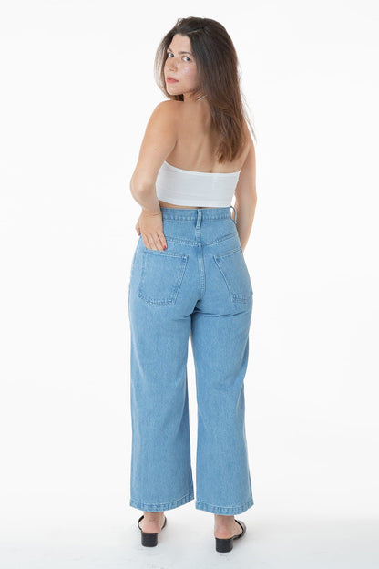 RDNW09 - High Waisted Wide Leg Denim Jean