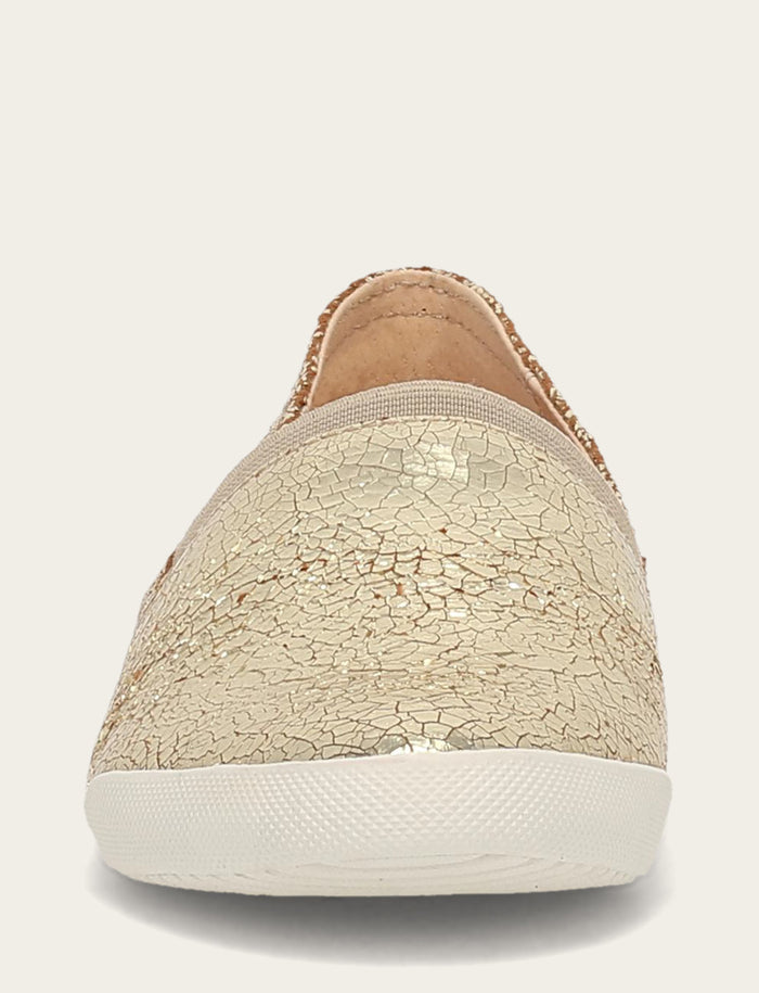 Melanie Slip On - Gold Mirror - Front