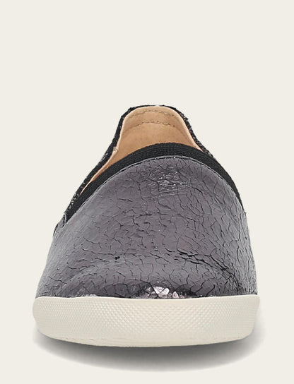 Melanie Slip On - Pewter Mirror - Front