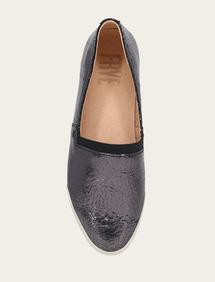Melanie Slip On - Pewter Mirror - Top Down