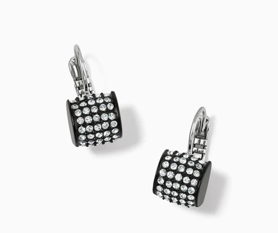 Meridian Leverback Earrings - Black