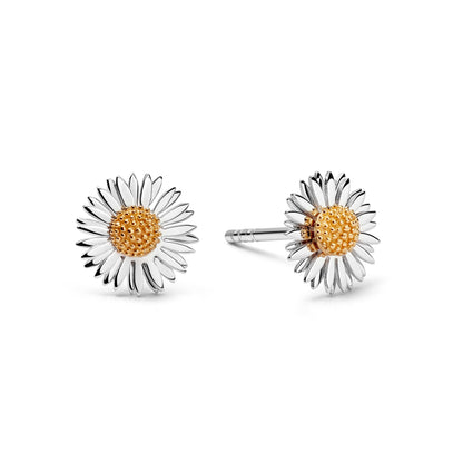 Michaelmas Daisy Stud Earrings Sterling Silver
