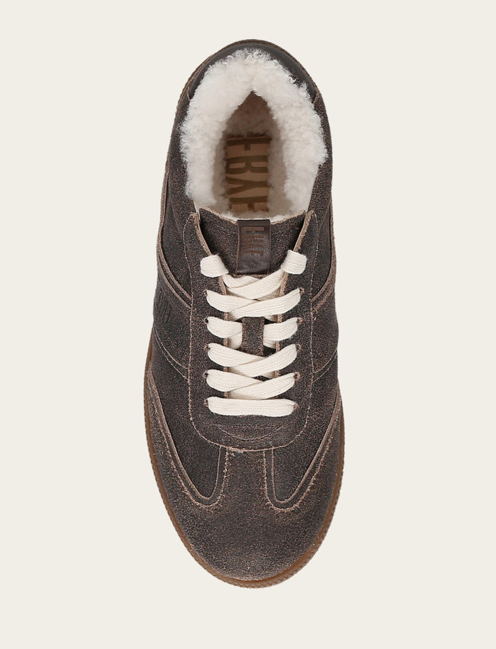 Milly Low Lace Shearling - Dark Truffle - Top Down