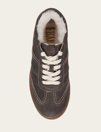 Milly Low Lace Shearling - Dark Truffle - Top Down
