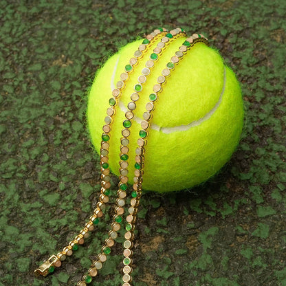 Mixed Gemstone Tennis Set 18ct Gold Plate