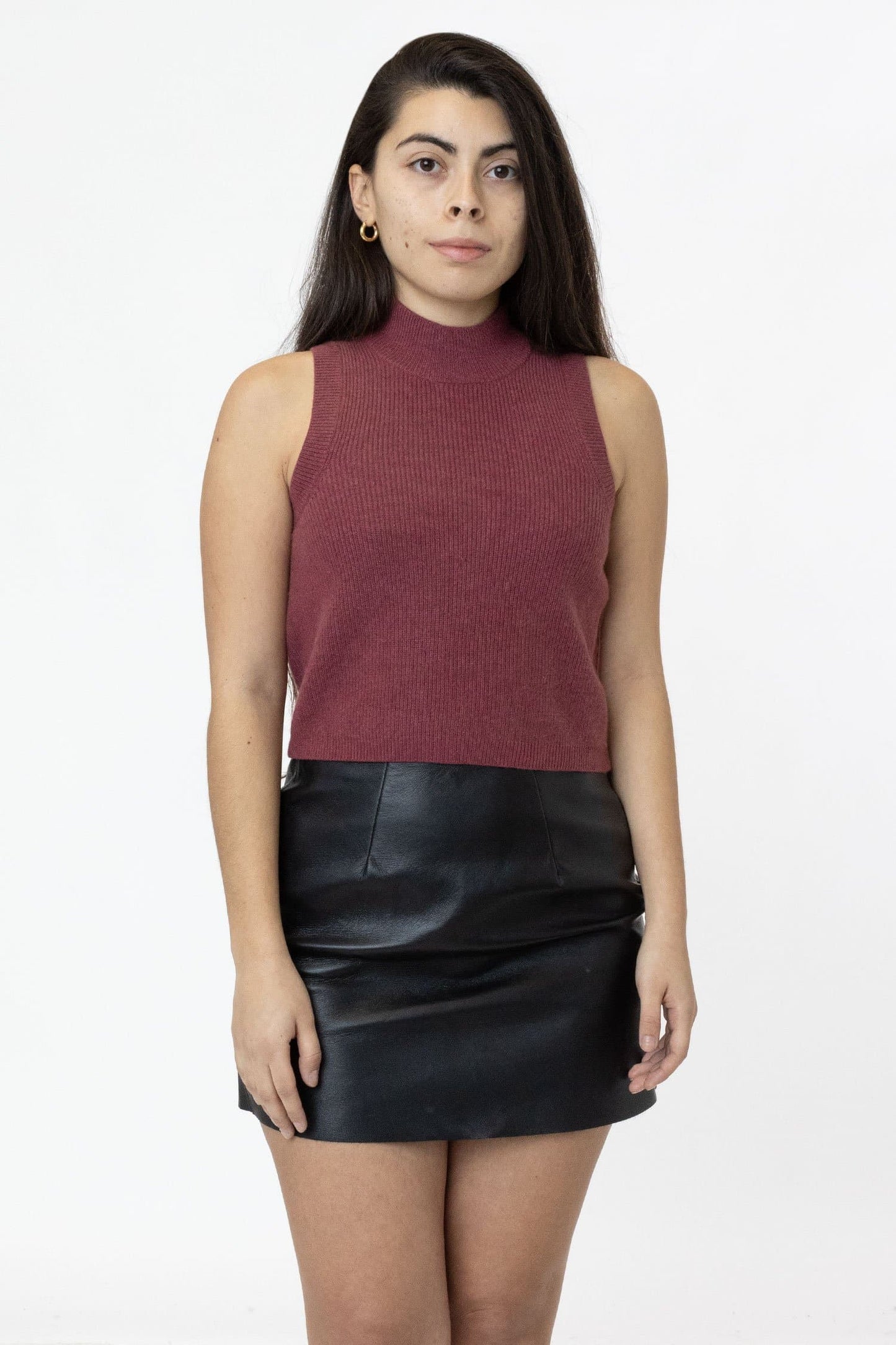 RFK382 - Cashmere Knit Sleeveless Mock Neck