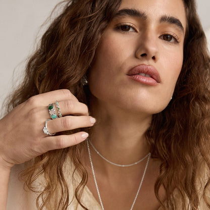 Moonstone Claw Ring Sterling Silver