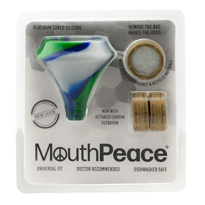 Blue green white