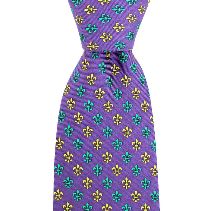 Multi Fleur de Lis Skinny Tie