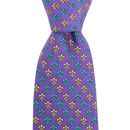 Multi Fleur de Lis Skinny Tie