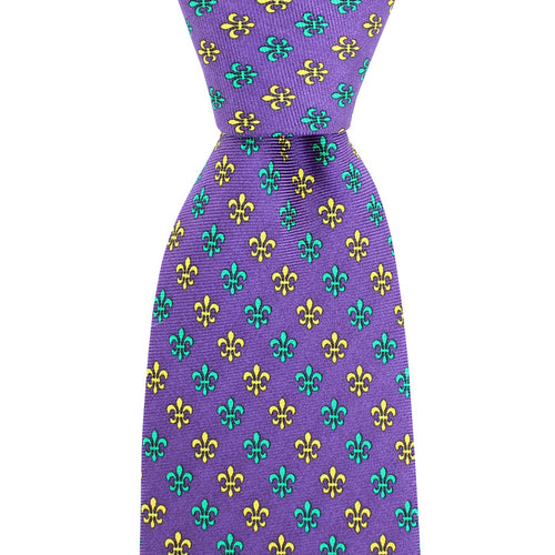 Multi Fleur de Lis Skinny Tie