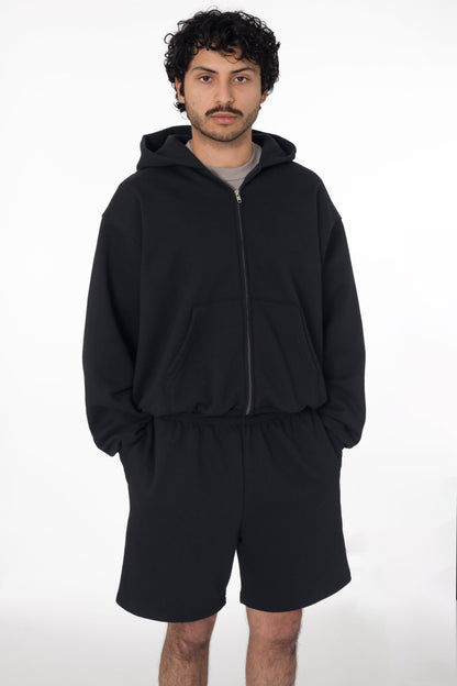 MWF10 - 10 oz. Mid-weight Poly Cotton Fleece Waist Length Zip-Up Hoodie