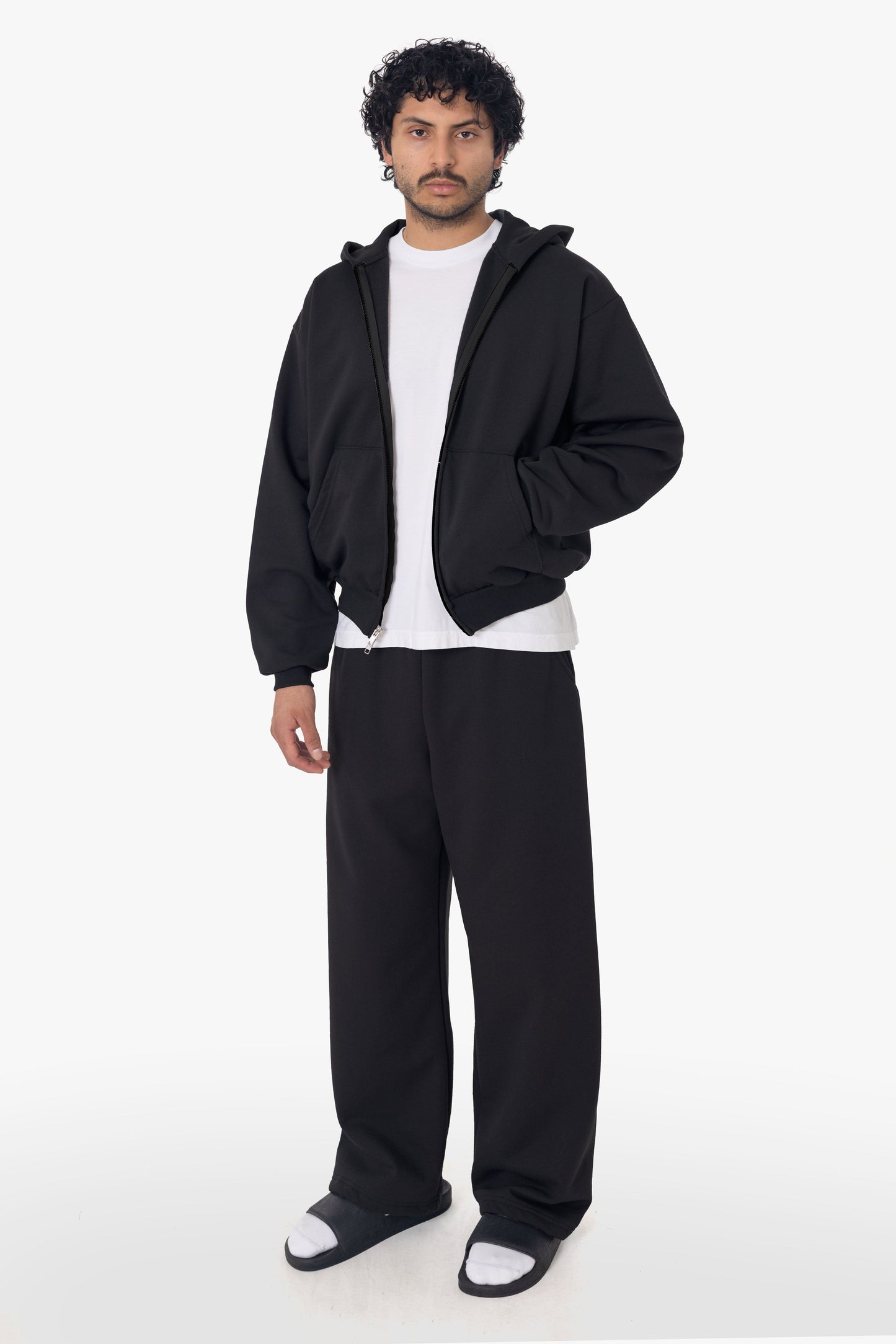 MWF1045 - 10 oz. Mid-Weight Poly Cotton Fleece Wide Open Bottom Sweatpant
