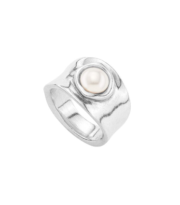 My Talisman Ring Silver W/Pearl Size 7