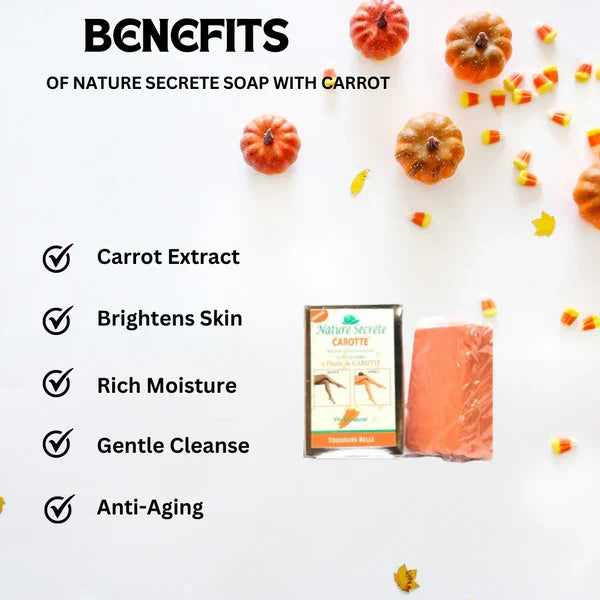 Nature Secréte Lightening Carrot Soap 350g (3 pack)