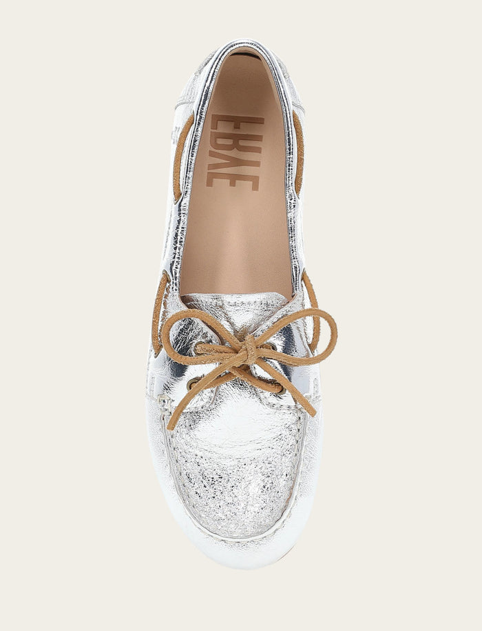 Naya Boat Shoe - Silver - Top Down