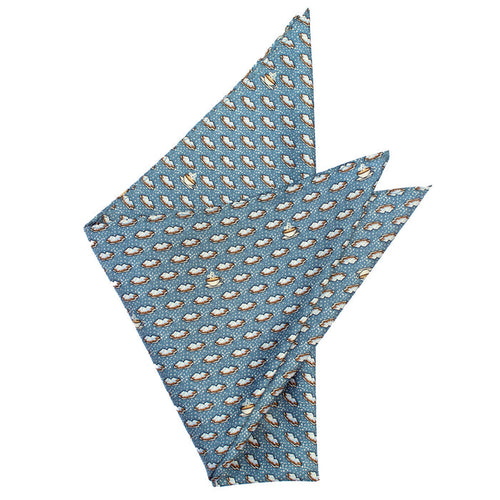 NOLA Navy Coffee and Beignets Pocket Square