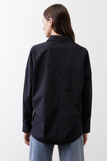 Non-Iron Refine Oversized Tunic