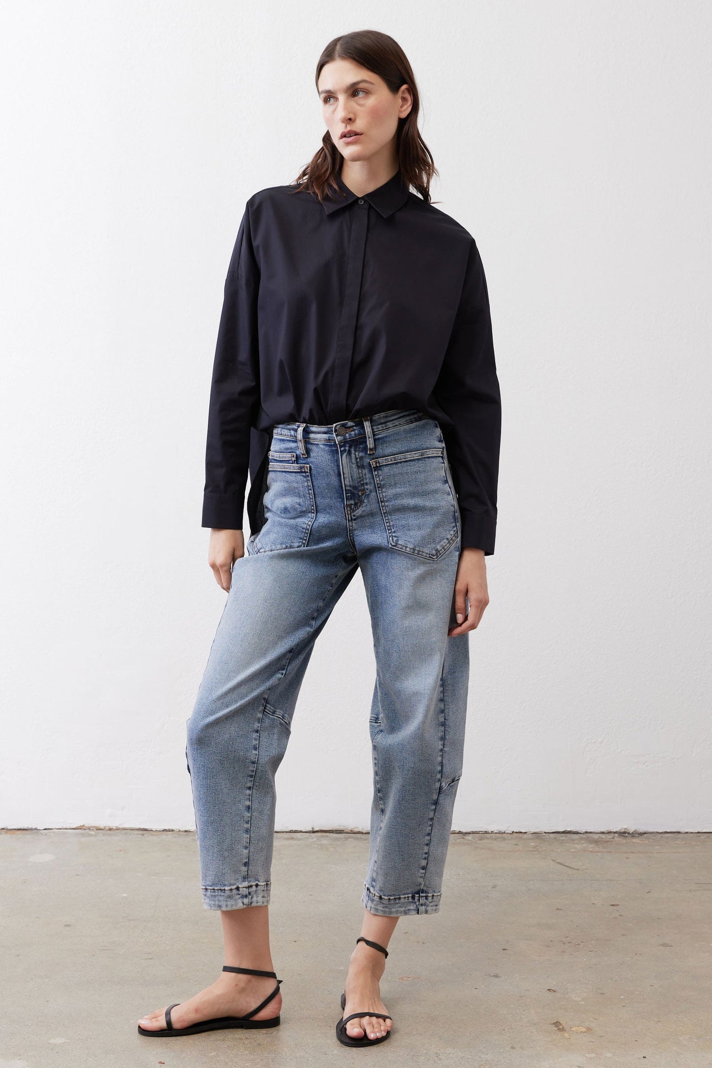 Non-Iron Refine Oversized Tunic