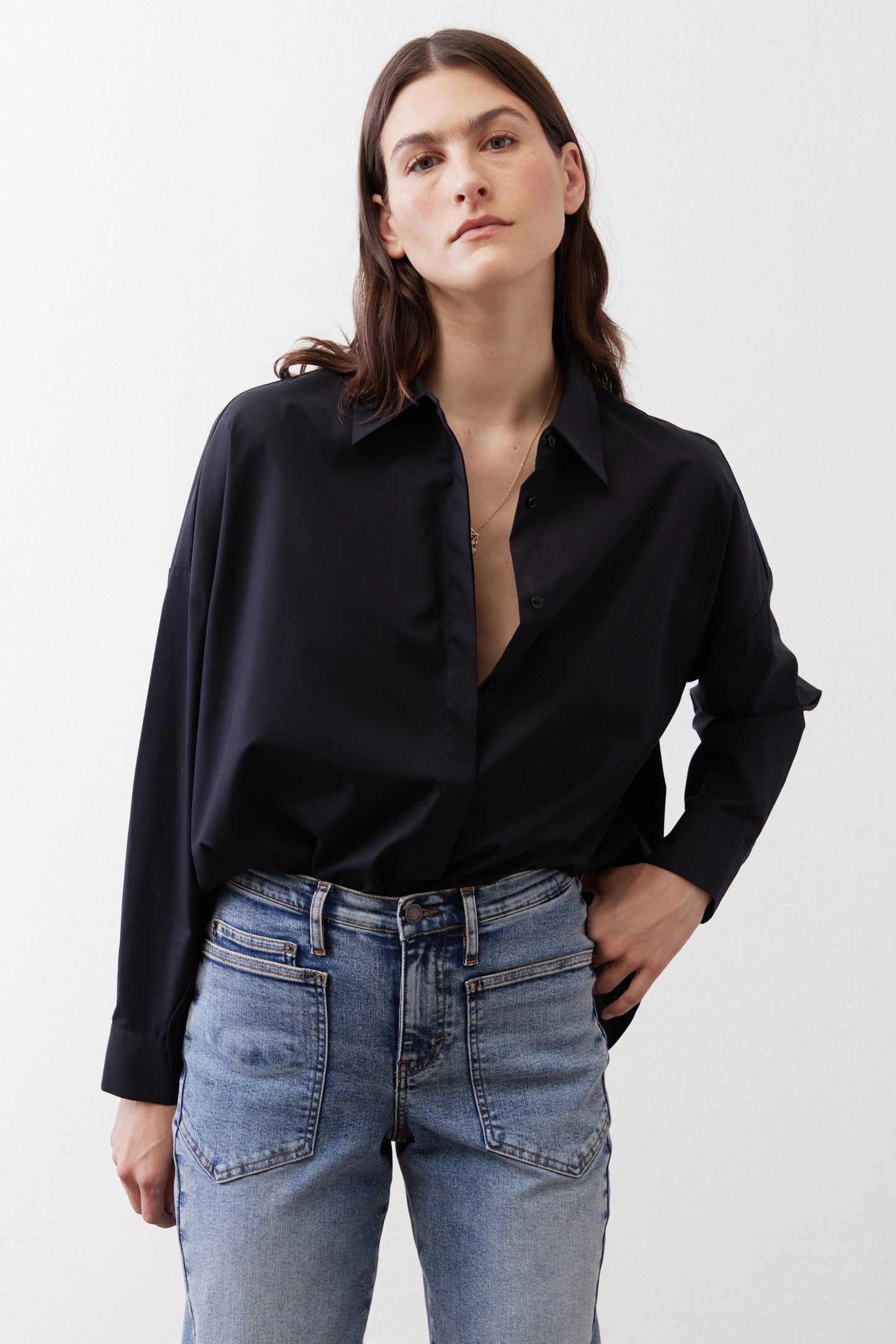 Non-Iron Refine Oversized Tunic