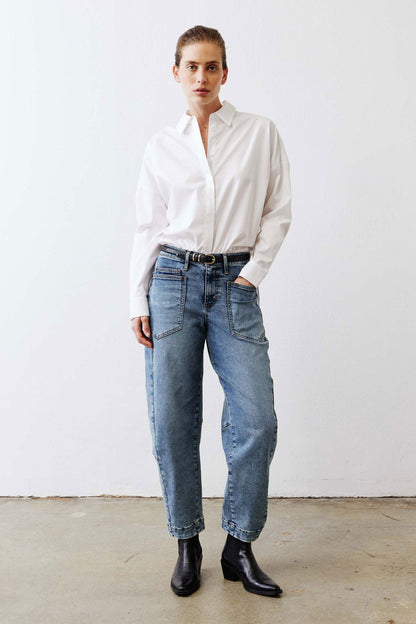 Non-Iron Refine Oversized Tunic