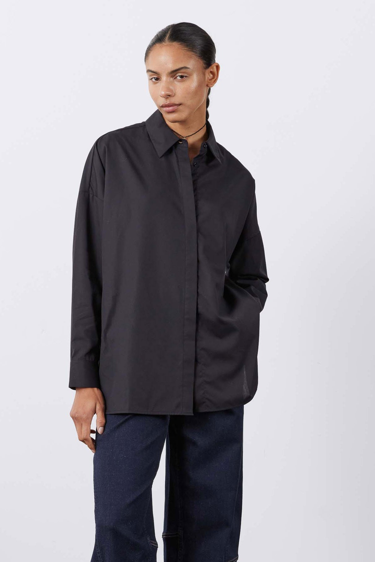 Non-Iron Refine Oversized Tunic