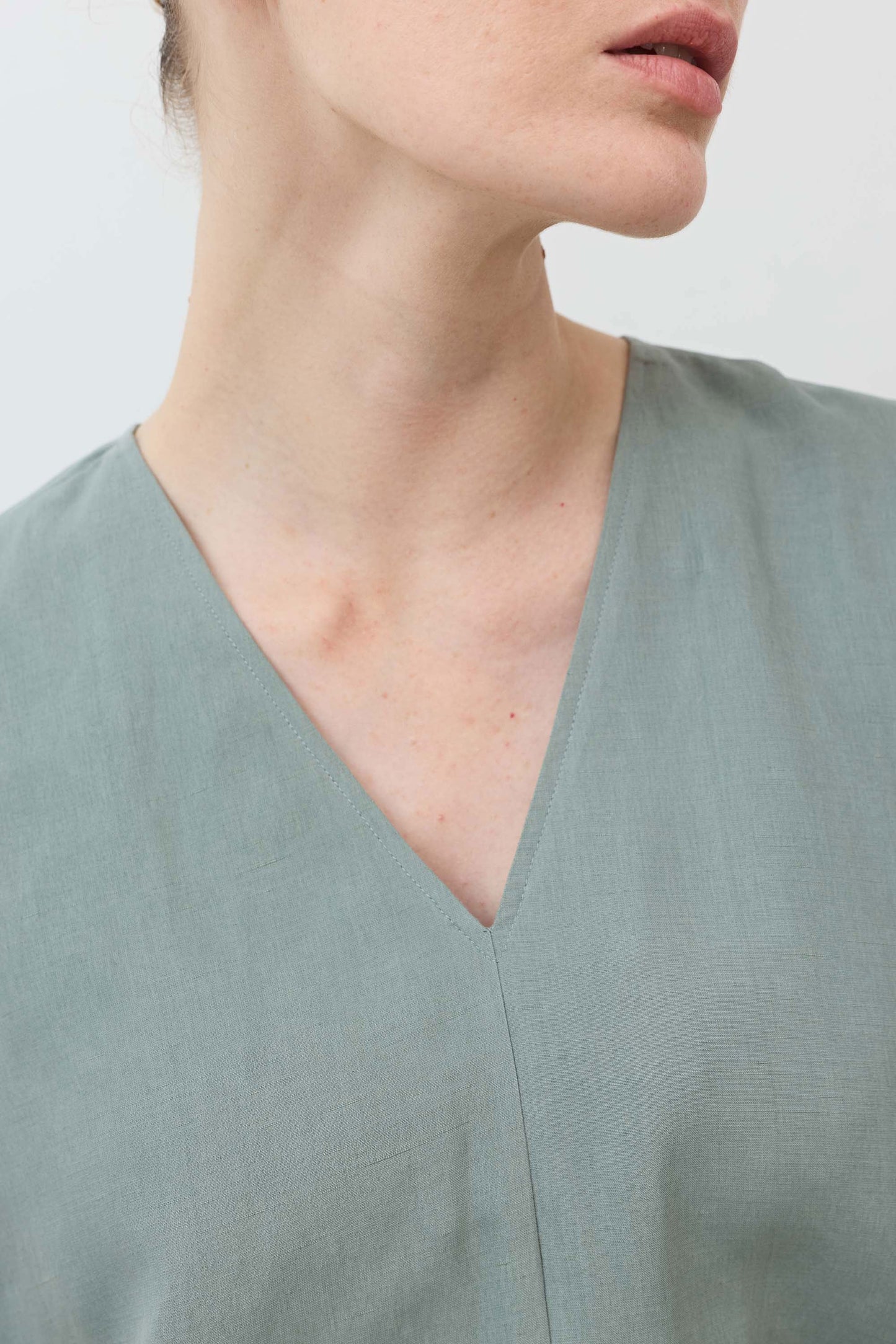 The Nuanced V-Neck Silk Linen Top