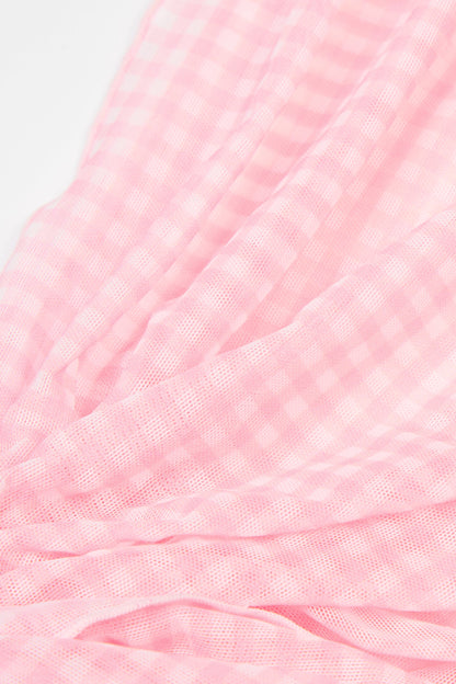 Sarong in Pink Gingham Print
