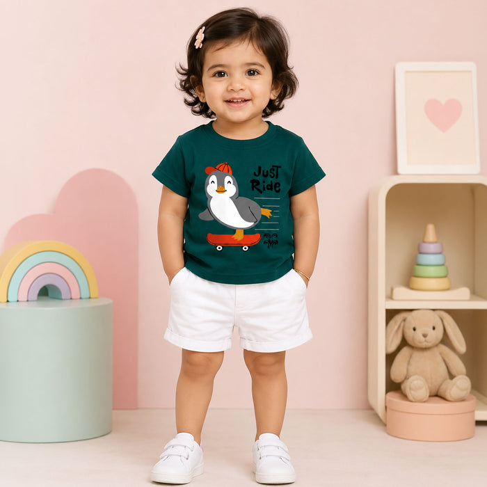 Organic Cotton Baby Half Sleeve T-Shirts for Boys & Girls | Printed Round Neck Summer Wear T-Shirt for Baby Boys & Girls | Comfortable Infant Baby Wear & Toddler Clothing | Pack of 2