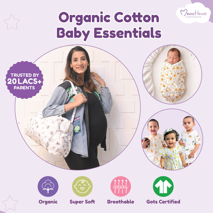 Organic Cotton New Born Baby Onesie | New Born Baby Dress | 0-6 Months | Pack of 5