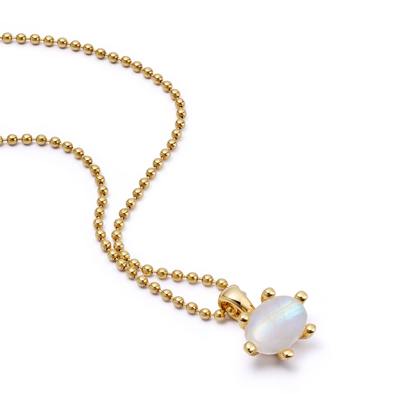 Moonstone Pendant Necklace 18ct Gold Plate
