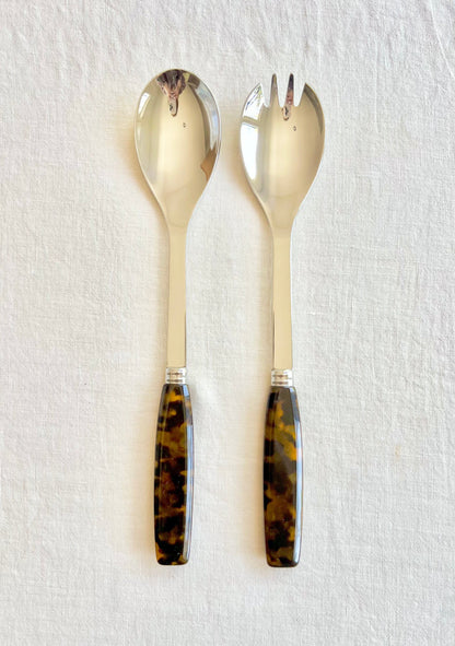 Oslo Salad Server Set - Tortoise