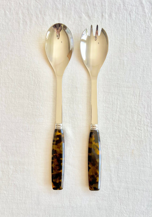Oslo Salad Server Set - Tortoise