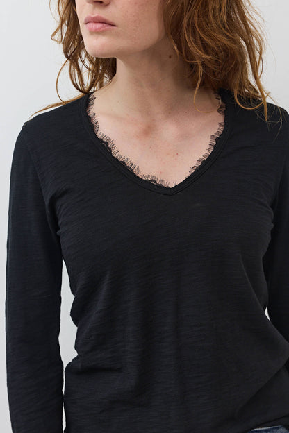 Out from Under Lace Trim Long Sleeve