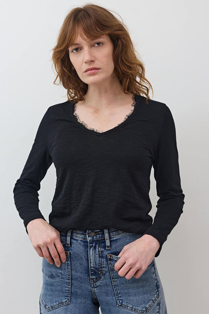 Out from Under Lace Trim Long Sleeve