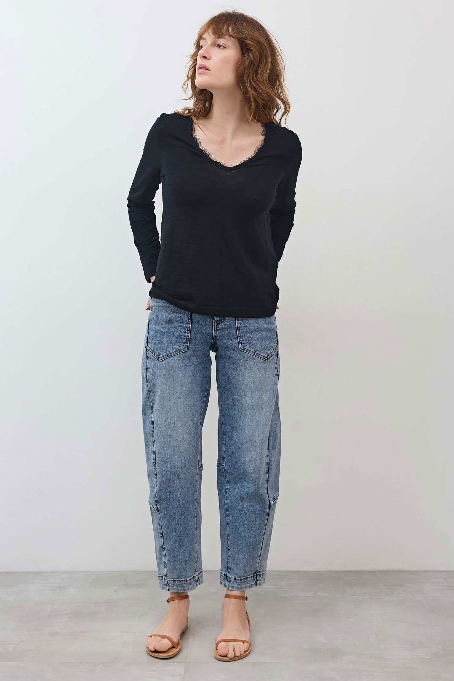 Out from Under Lace Trim Long Sleeve