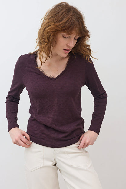 Out from Under Lace Trim Long Sleeve
