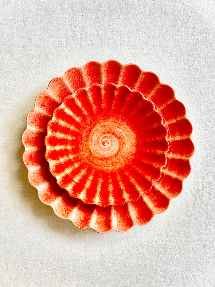 Oyster Dinnerware - Tangerine - S/4