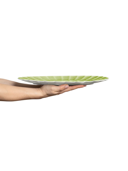 Oyster Oval Platter - Spring Green