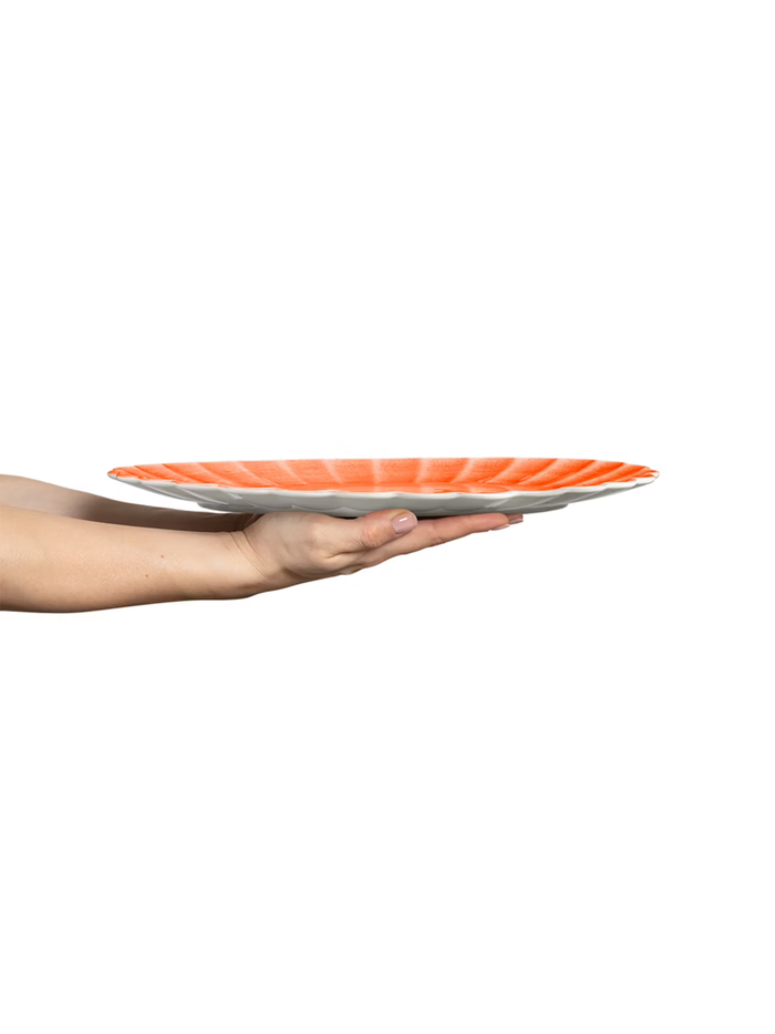 Oyster Oval Platter - Tangerine