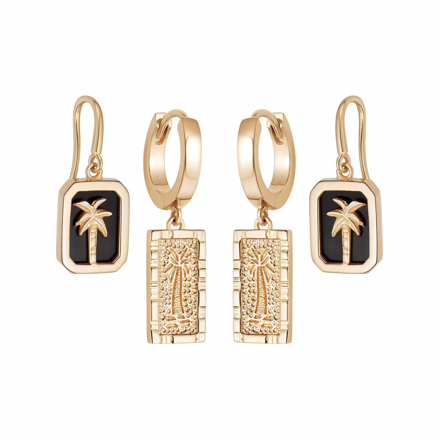 Palm Drop Earring Layering Set