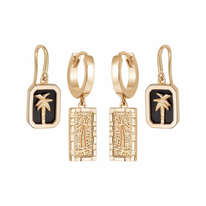 Palm Drop Earring Layering Set